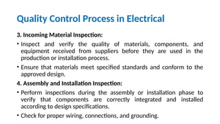 Electrical Verification Process qa qc eelctrical slides and ndt explaination | PPTX