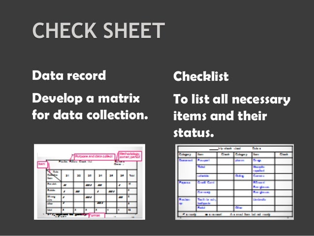 Statistical Process Control (SPC) Tools - 7 Basic Tools tool for process flow diagram 
