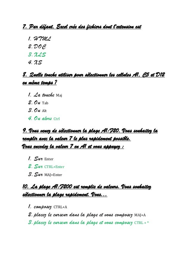 Qcm eninformatiqueaveccorrection