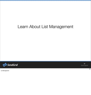 Learn About List Management
 