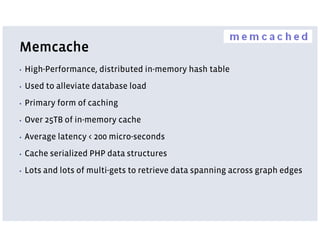 Memache: Customizations
    Memache over UDP
▪

         Reduce memory overhead of thousands of TCP connection buffers
   ...
