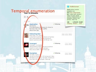 Temporal enumeration
 