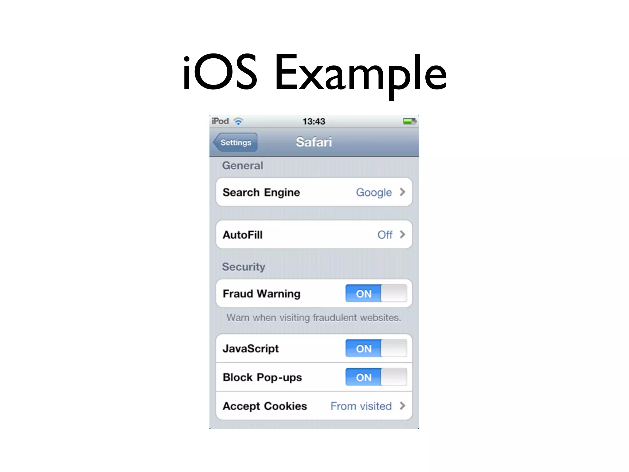 iOS Example
 