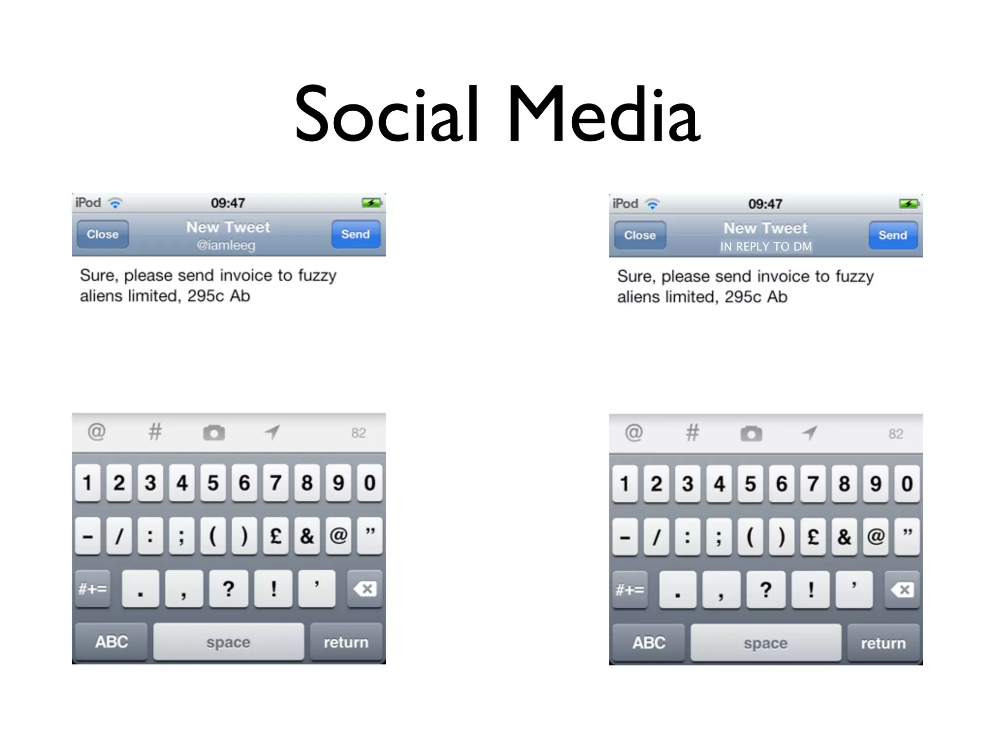 Social Media
               IN REPLY TO DM
 