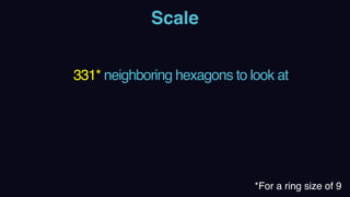 Scale
331* neighboring hexagons to look at
*For a ring size of 9
 