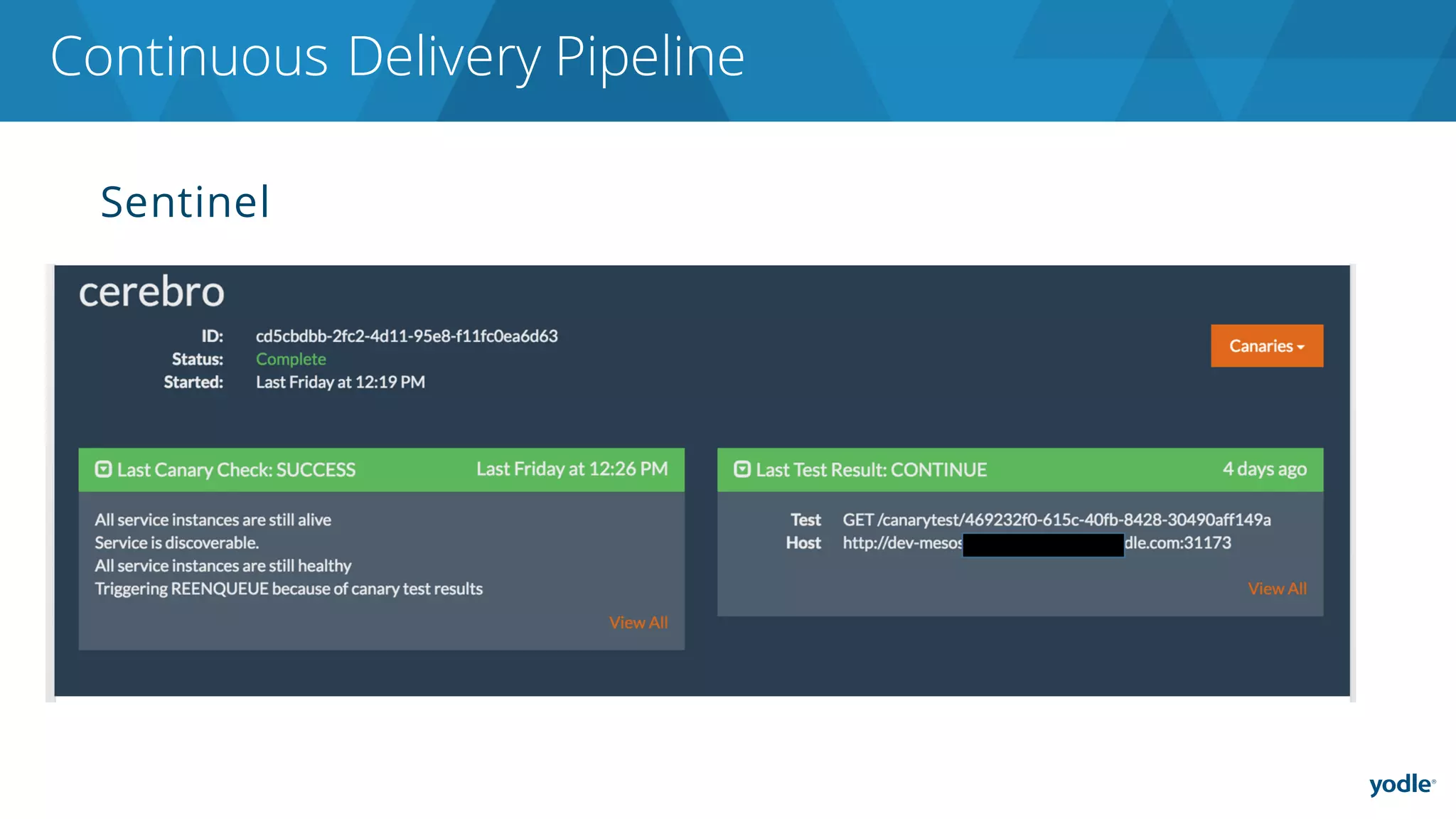Sentinel
Continuous Delivery Pipeline
 