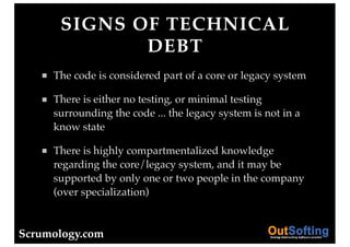 AVOID TECHNICAL DEBT

     Development teams must curb over-optimism in
     assessing availability and capacity

     Man...