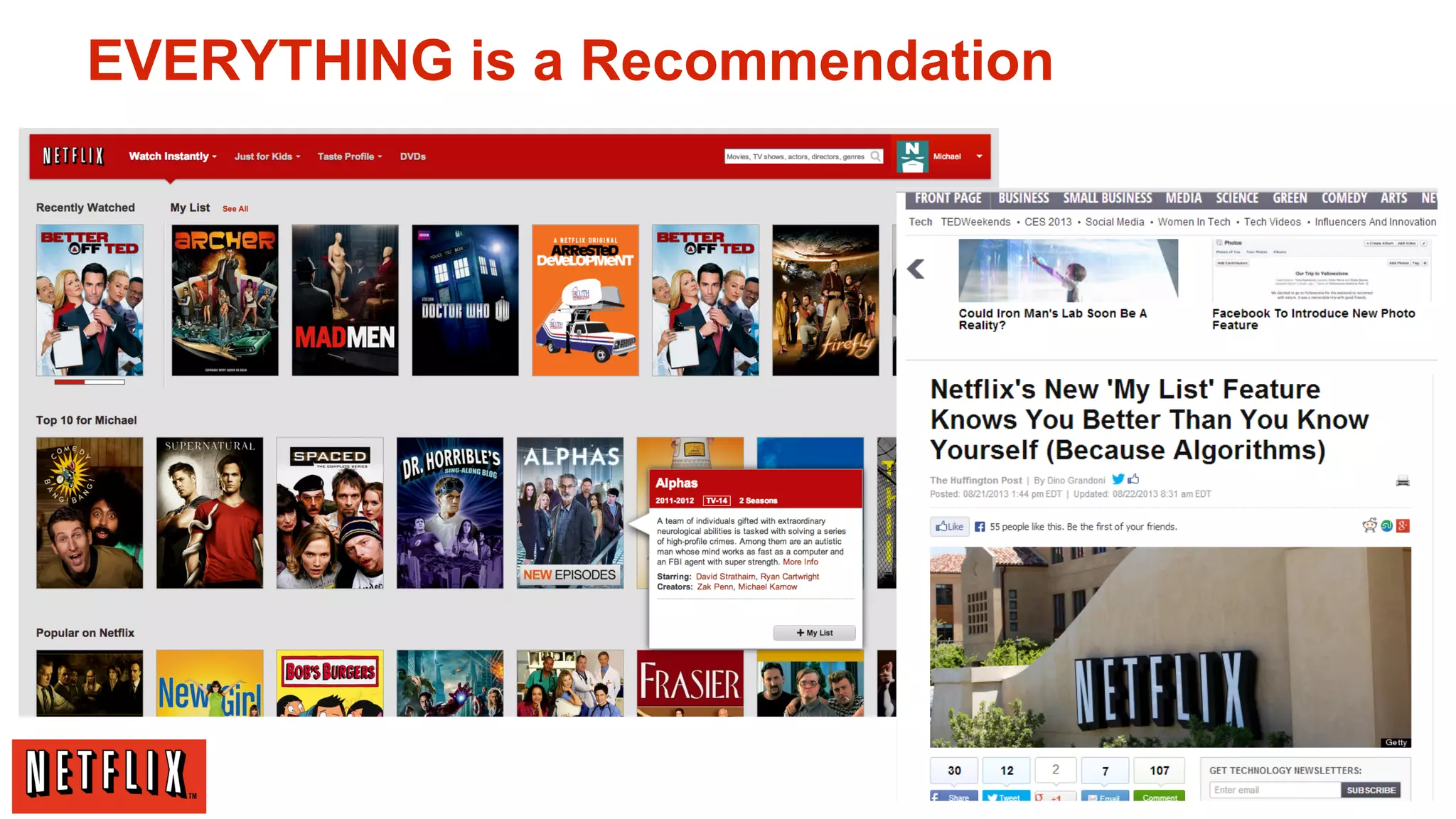 EVERYTHING is a Recommendation

 