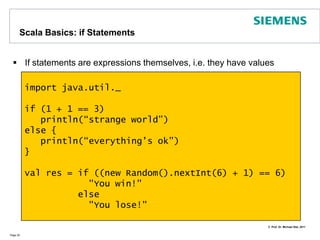 Application Base ClassFor experimenting with Scala use the base class ApplicationJust compile this with: scalac ObjDemo.scalaAnd run it with: scala ObjDemoUseful abbreviation if you do not need to deal with command line argumentsPage 17  Inheritanceobject ObjDemoextends Application {val s: String = "Michael"println(s) // => Michael}