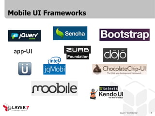 Layer 7 Confidential 6
Mobile UI Frameworks
 