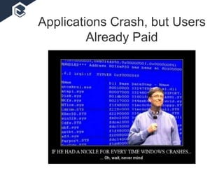 Applications Crash, but Users
Already Paid
 
