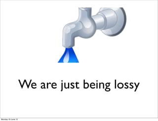 We are just being lossy

Monday 18 June 12
 