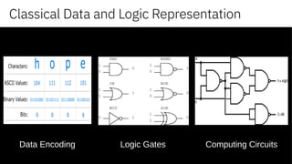 Classical Data and Logic Representation
Data Encoding Logic Gates Computing Circuits
 