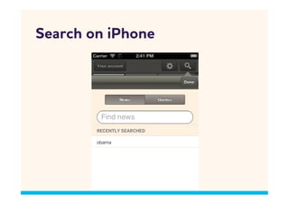 Search on iPhone
 