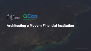 Architecting a Modern Financial Institution
SOUTHEAST BRAZIL REGION FROM SPACE
 
