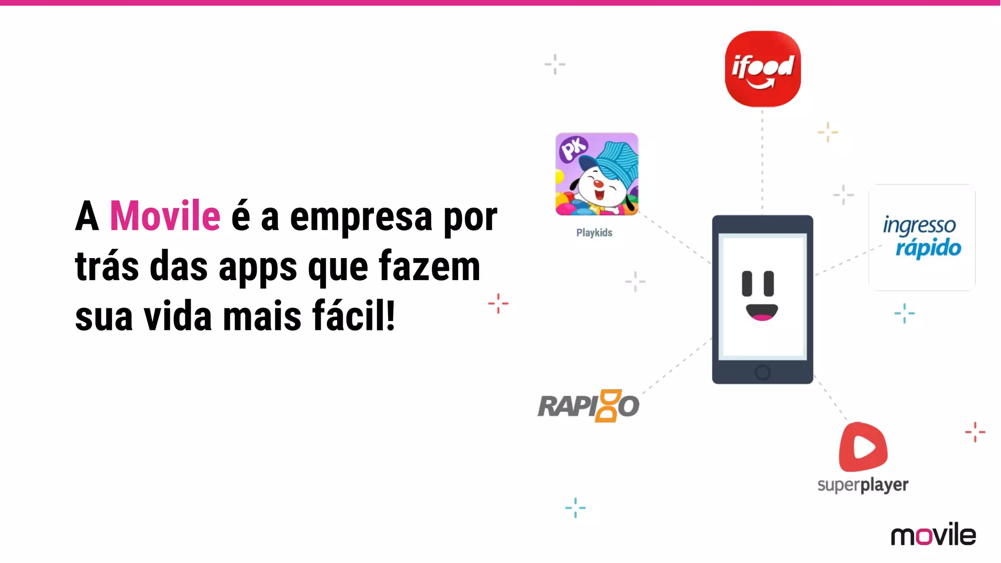 A Movile é a empresa por
trás das apps que fazem
sua vida mais fácil!
 