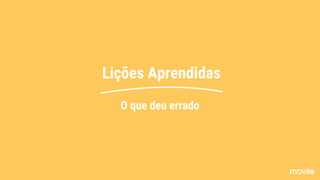 Lições Aprendidas
O que deu errado
 