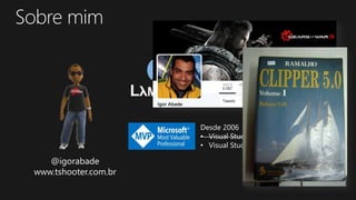 Desde 2006
• Visual Studio Team System
• Visual Studio ALM
@igorabade
www.tshooter.com.br
Desde 2010
• Consultoria
• Desenvolvimento
• Treinamento
Democracia Organizacional
 