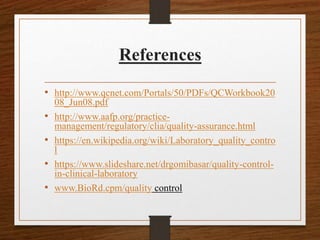 Quality Control in Pathological Laboratory | PPTX