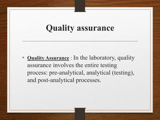 Quality Control in Pathological Laboratory | PPTX
