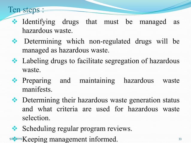 Handling of waste and Scrap disposal