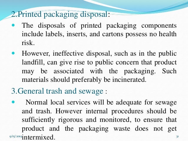 Handling of waste and Scrap disposal