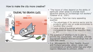 Montreal's Cultural Revival and its creative class | PPTX