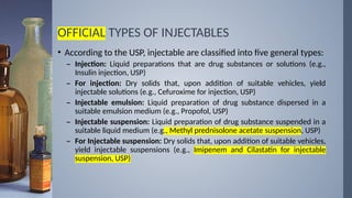 Dry Solid Injection QC test of sterile products Pharm D.pptx