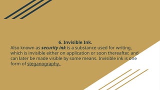 Invisble Ink Paper.pdf QUESTIONED DOCUMENT EXAMINATION......... | PPTX