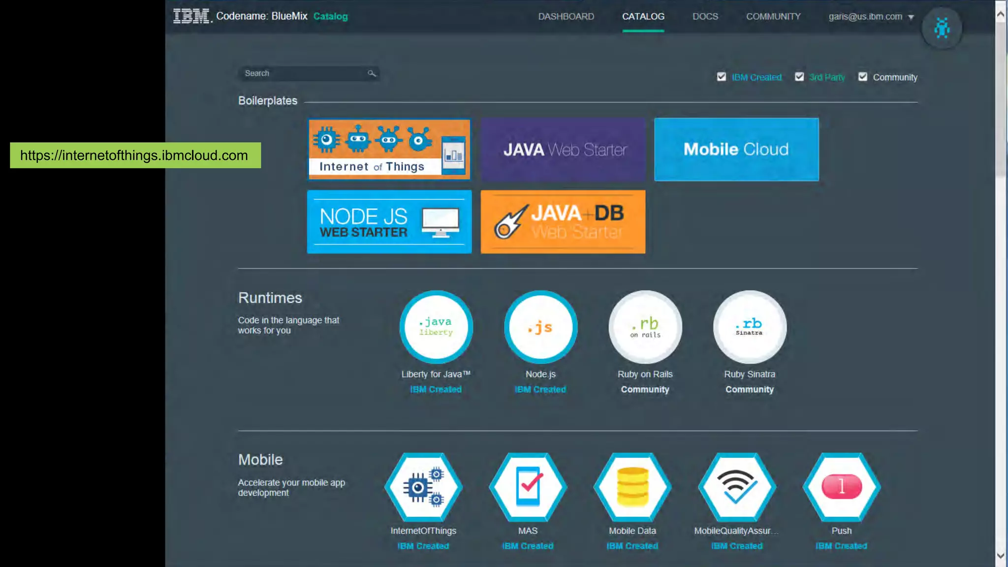 26
https://internetofthings.ibmcloud.com
 