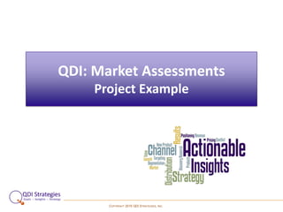 COPYRIGHT 2015 QDI STRATEGIES, INC.
QDI: Market Assessments
Project Example
 