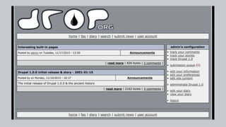 History of Drupal: From Drop 1.0 to Drupal 8