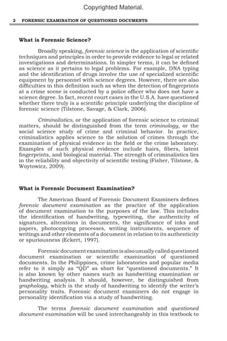 Questioned Documents First Chapter | PDF