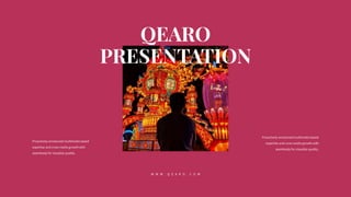 Qearo Presentation : Dark Color Theme