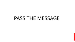 PASS THE MESSAGE
 
