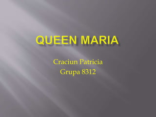 Craciun Patricia
Grupa 8312
 
