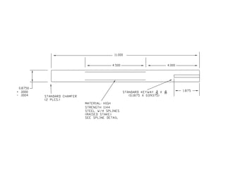 OR C1045
SPLINES ARE NOT
REQUIRED (OPTIONAL
METHOD OF
MOUNTING ROTOR).
SEE SPLINE DETAIL
SHAFT DETAIL
 