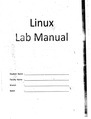Linux lab manual by zoom