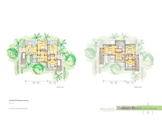 Dorado Beach Hotel Studies 10
Beach Casita
December 2006
Upper Level
Lower Level
Interior 580 sf
Terrace 365 sf
Interior 565 sf
Terrace 95sf
Interior 865 sf
Terrace 300 sf
Interior 570 sf
Terrace 245sf
1/16"= 1'- 0"
0' 8' 16' 32'
 