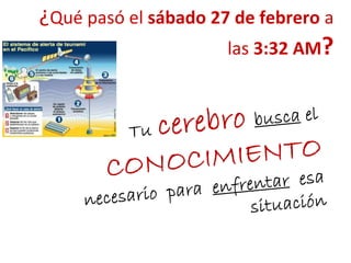 ¿Qué pasó el sábado 27 de febrero a
las 3:32 AM?
 