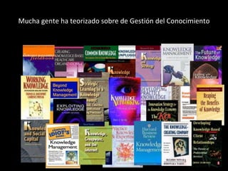 Mucha gente ha teorizado sobre de Gestión del Conocimiento
 