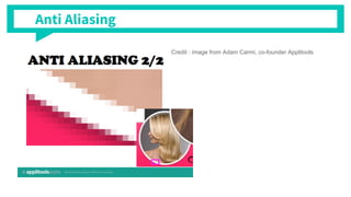 Credit : image from Adam Carmi, co-founder Applitools
Anti Aliasing
 