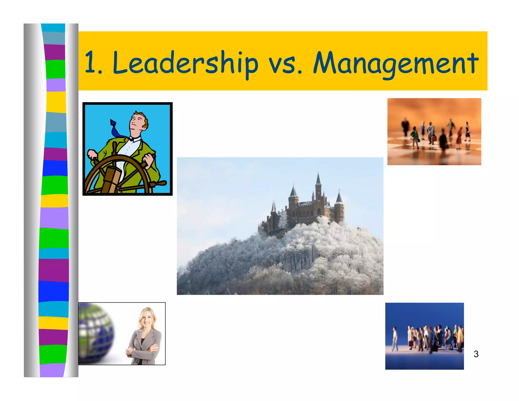1. Leadership vs. Management




                           3
 