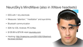 New contender: Parrot Bebop
• Price: $499.99
• Lots of upgrades, especially camera
• Also contains own WiFi access point
• Whole new SDK
• iOS, Android & Linux
• Published Nov 2014
• Incompatible with AR.Drone 2.0
 