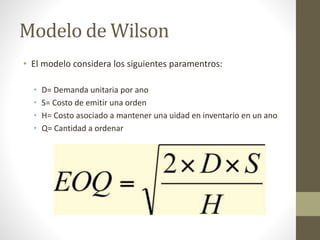 Model Inventory Wilson Gestion de inventario | PPTX