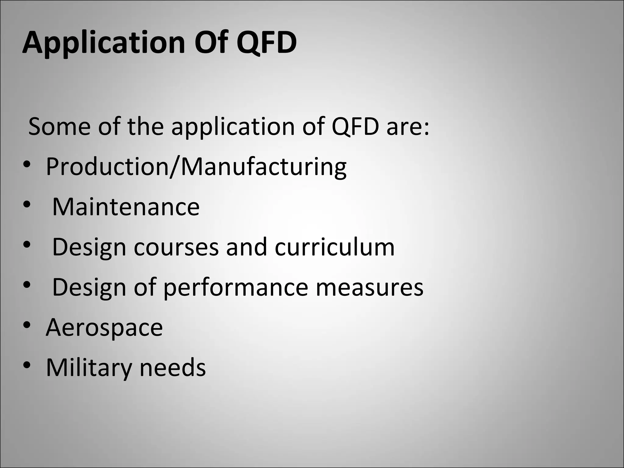 Quality Function Development | PPT
