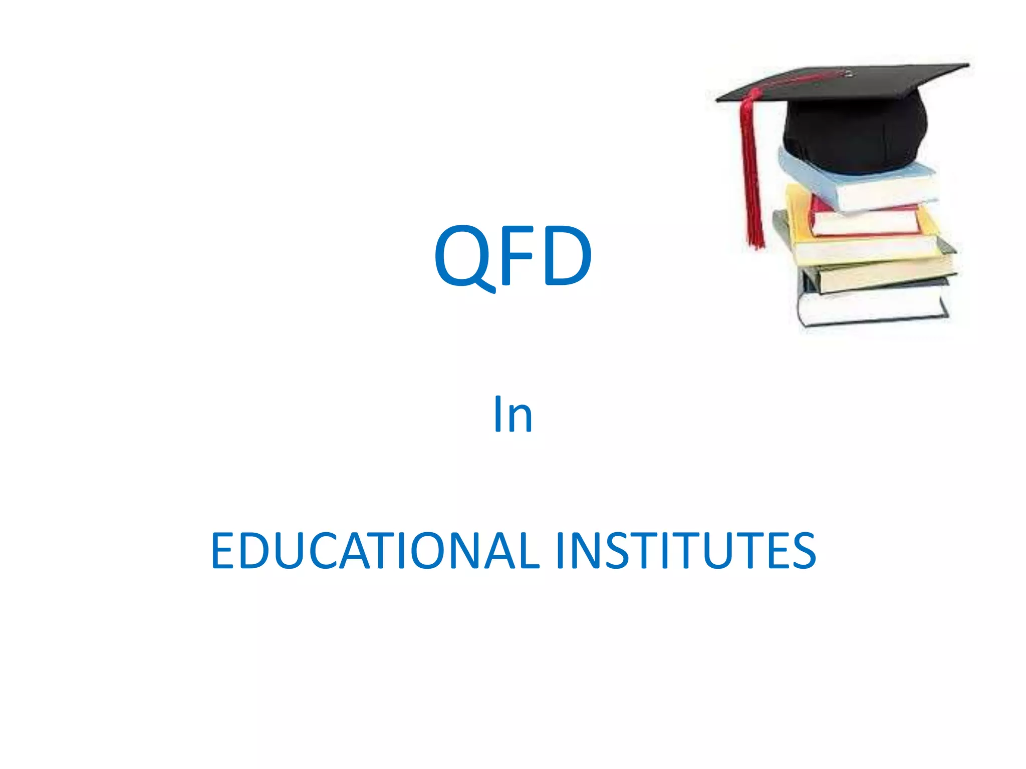 QFD
In
EDUCATIONAL INSTITUTES
 