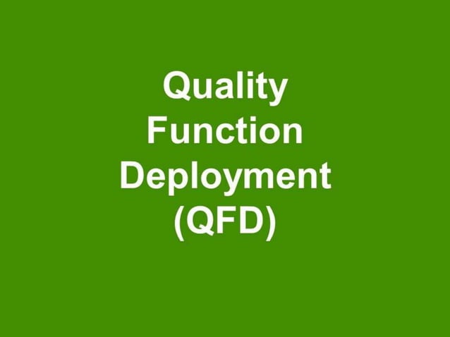 Quality Function Deployment | PPTX