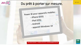 15.06.2016 6
Du prêt à porter sur mesure.
Jean Michel Bonfanti - +33 (0)6 12 05 54 42 – jm.bonfanti@jmk-line.com
 