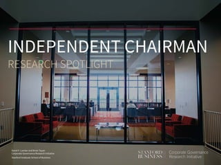 Independent Chairman - Research Spotlight | PDF